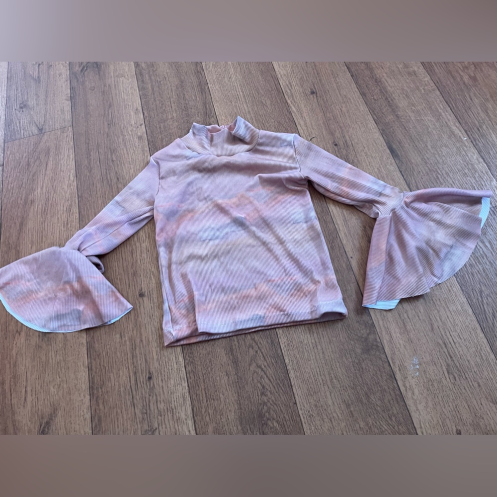 Toddler Mock Neck Bell Sleeve Top 3T